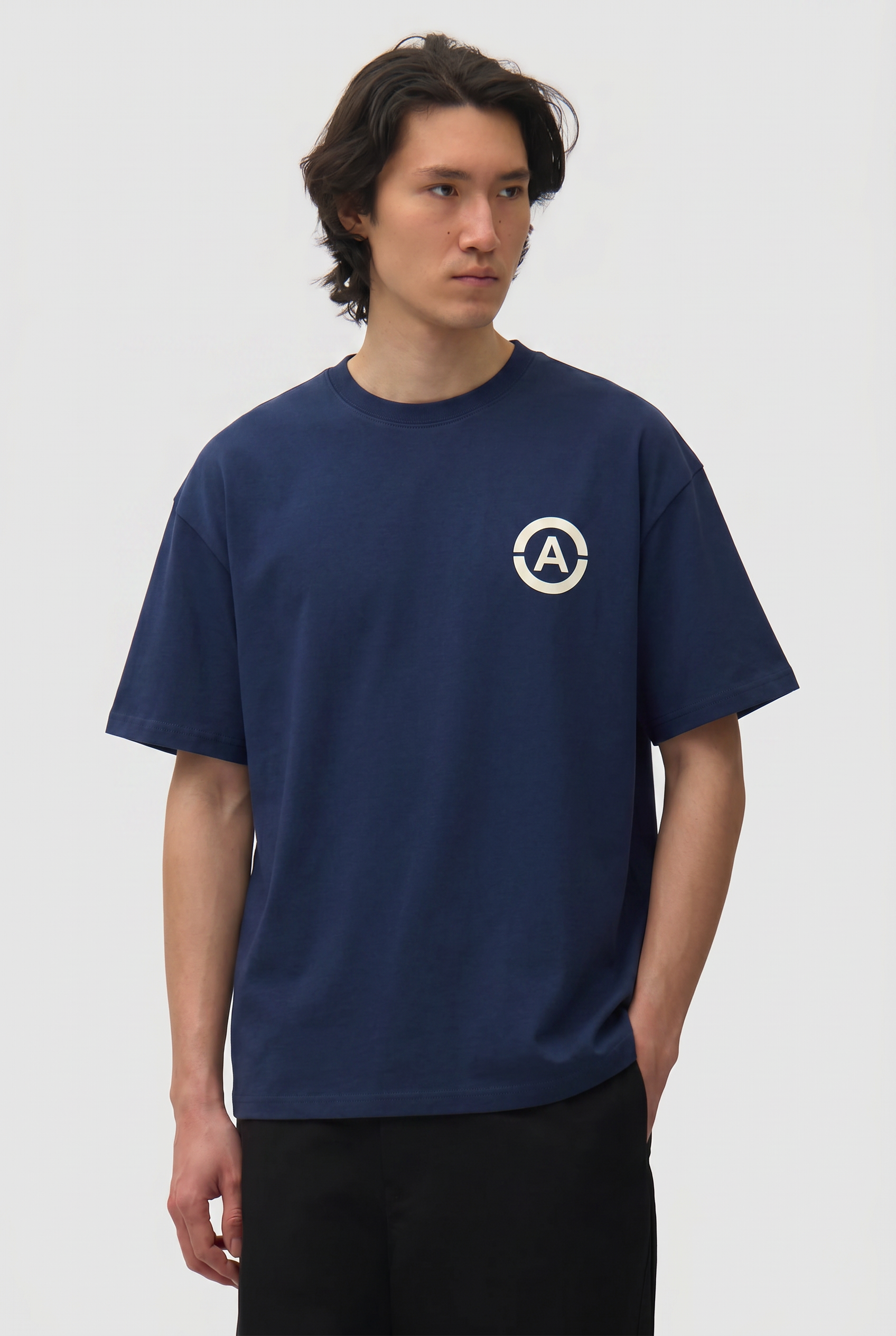 White Mark Tee - Blue