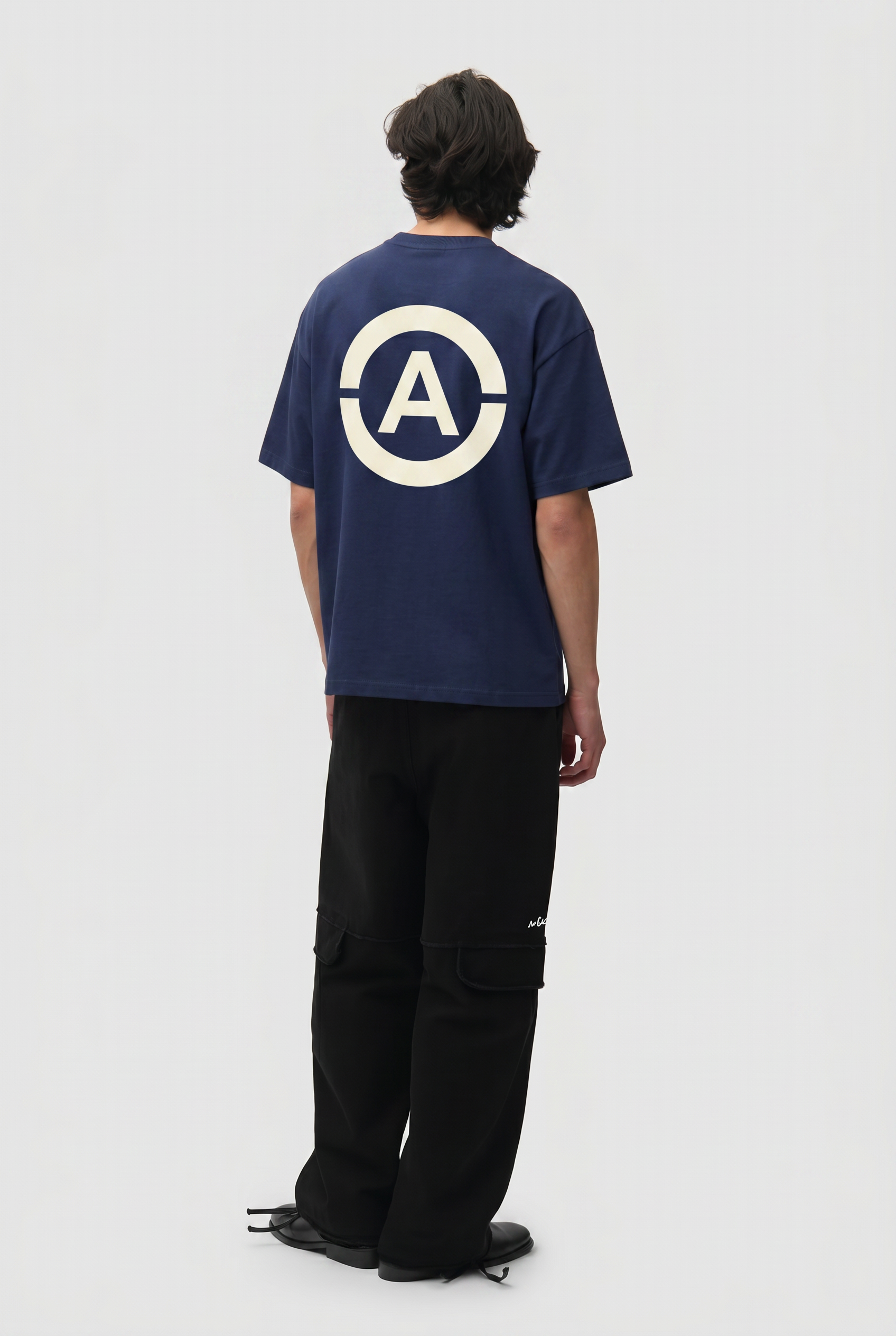 White Mark Tee - Blue
